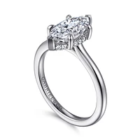 Gabriel & Co 12X6 Engagement Ring 14K White Gold Classic ER16340M6W44JJ
