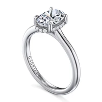 Gabriel & Co 9X6 Engagement Ring 14K White Gold Classic ER16340O6W44JJ