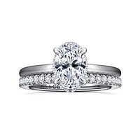 Gabriel & Co 9X6 Engagement Ring 14K White Gold Classic ER16340O6W44JJ