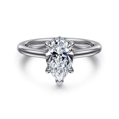 Gabriel & Co 10X6 Engagement Ring 14K White Gold Classic ER16340P6W44JJ
