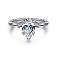 Gabriel & Co 10X6 Engagement Ring 14K White Gold Classic ER16340P6W44JJ