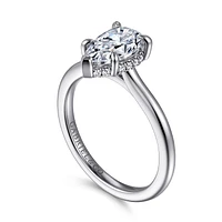 Gabriel & Co 10X6 Engagement Ring 14K White Gold Classic ER16340P6W44JJ
