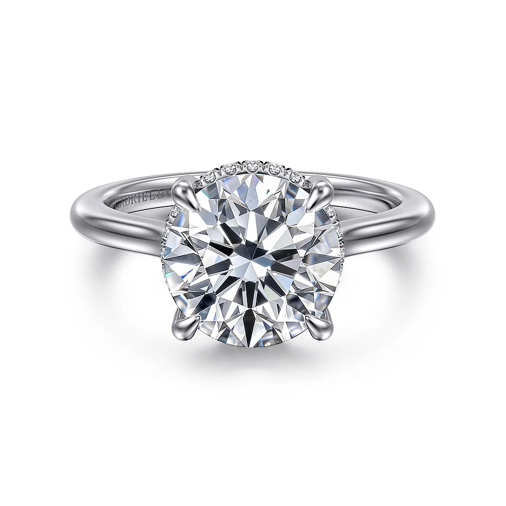 Gabriel & Co 9 Engagement Ring 14K White Gold Classic ER16340R12W44JJ