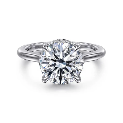 Gabriel & Co 9 Engagement Ring 14K White Gold Classic ER16340R12W44JJ