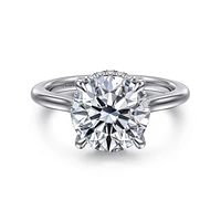 Gabriel & Co 9 Engagement Ring 14K White Gold Classic ER16340R12W44JJ