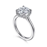 Gabriel & Co 9 Engagement Ring 14K White Gold Classic ER16340R12W44JJ