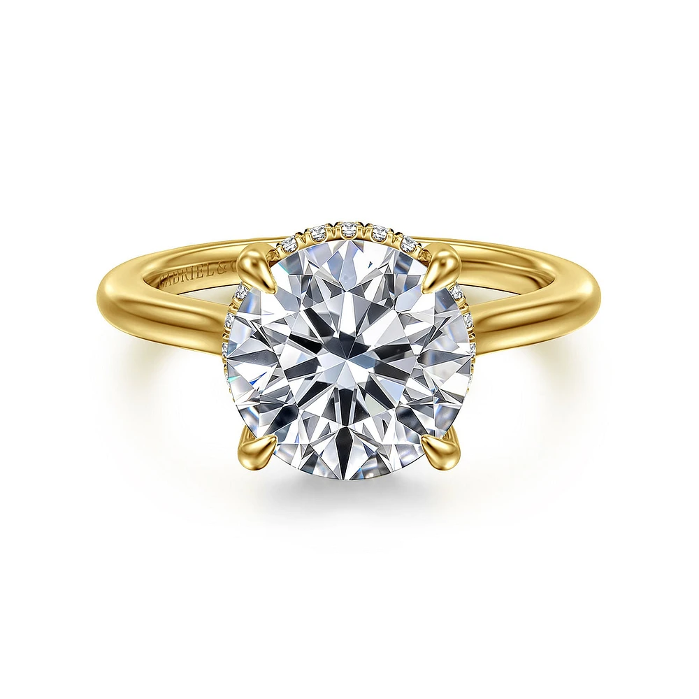 Gabriel & Co 9 Engagement Ring 14K Yellow Gold Classic ER16340R12Y44JJ