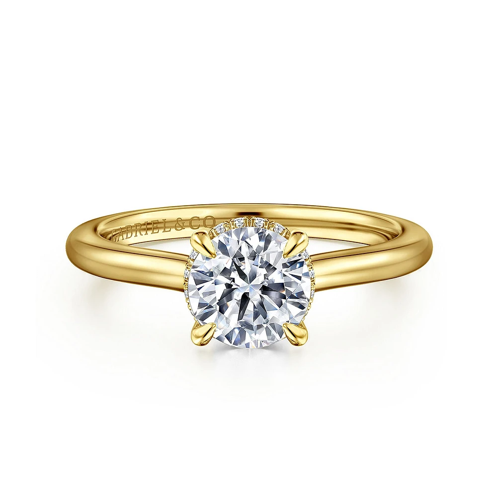 Gabriel & Co 6.5 Engagement Ring 14K Yellow Gold Classic ER16340R4Y44JJ