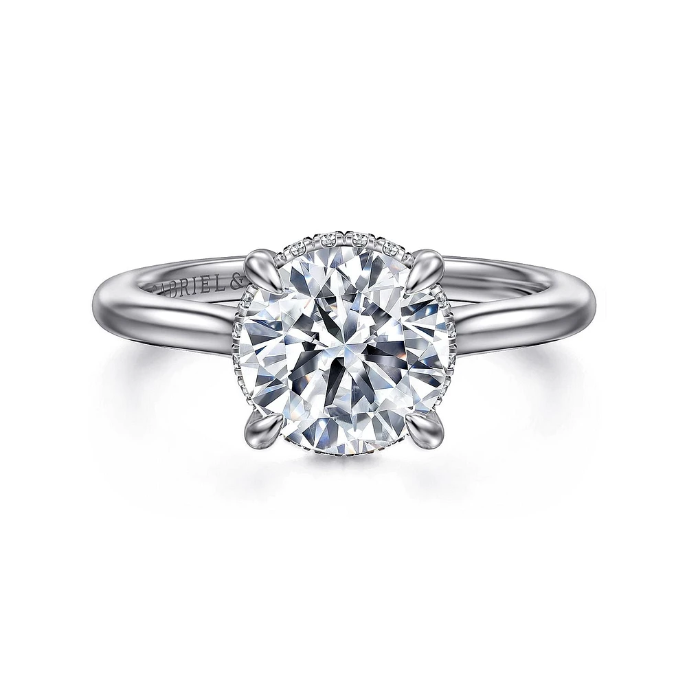 Gabriel & Co 8 Engagement Ring 14K White Gold Classic ER16340R8W44JJ