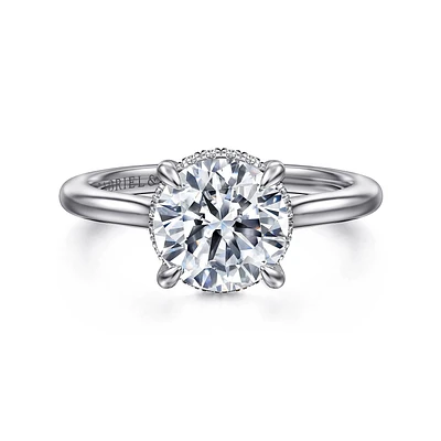 Gabriel & Co 8 Engagement Ring 14K White Gold Classic ER16340R8W44JJ