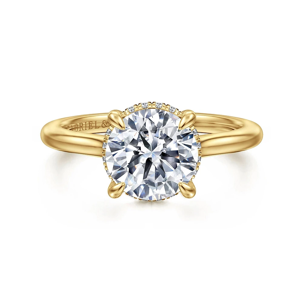Gabriel & Co 8 Engagement Ring 14K Yellow Gold Classic ER16340R8Y44JJ