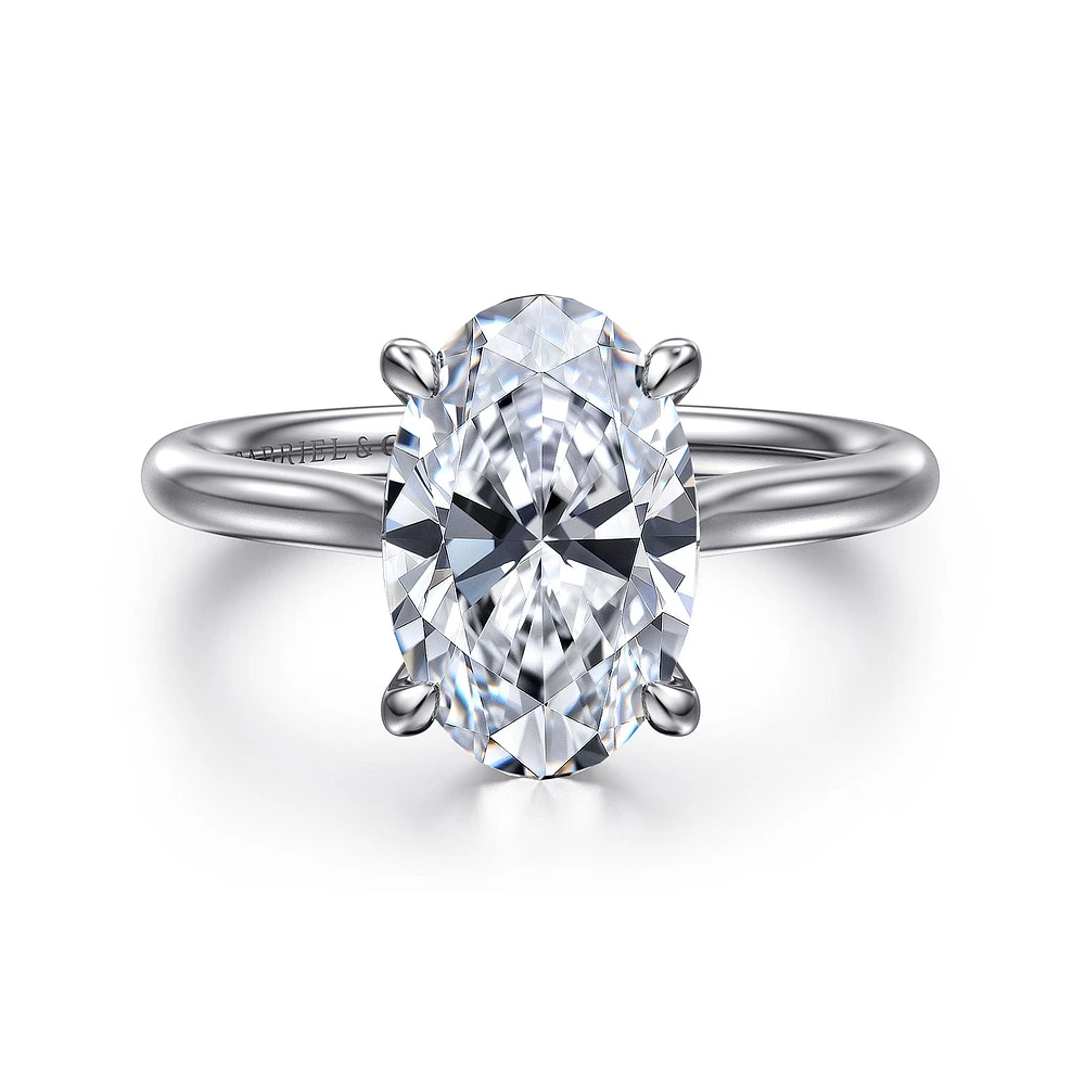 Gabriel & Co 11.5X7.5 Engagement Ring 14K White Gold Contemporary ER16355O12W4JJJ