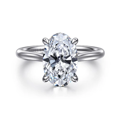 Gabriel & Co 11.5X7.5 Engagement Ring 14K White Gold Contemporary ER16355O12W4JJJ