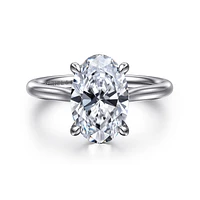 Gabriel & Co 11.5X7.5 Engagement Ring 14K White Gold Contemporary ER16355O12W4JJJ