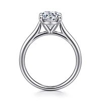 Gabriel & Co 11.5X7.5 Engagement Ring 14K White Gold Contemporary ER16355O12W4JJJ