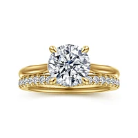 Gabriel & Co 8 Engagement Ring 14K Yellow Gold Contemporary ER16355R8Y4JJJ