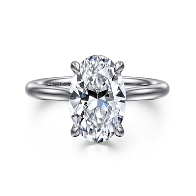 Gabriel & Co 11.5X7.5 Engagement Ring 14K White Gold Classic ER16356O12W44JJ