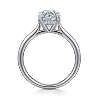 Gabriel & Co 11.5X7.5 Engagement Ring 14K White Gold Classic ER16356O12W44JJ