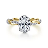 Gabriel & Co 9.0X6.0 Engagement Ring 14K Gold Contemporary ER16357O6M44JJ