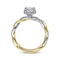 Gabriel & Co 9.0X6.0 Engagement Ring 14K Gold Contemporary ER16357O6M44JJ