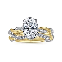 Gabriel & Co 9.0X6.0 Engagement Ring 14K Gold Contemporary ER16357O6M44JJ