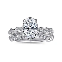 Gabriel & Co 9.0X6.0 Engagement Ring 14K White Gold Contemporary ER16357O6W44JJ