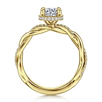 Gabriel & Co 9.0X6.0 Engagement Ring 14K Yellow Gold Contemporary ER16357O6Y44JJ