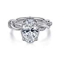 Gabriel & Co 10.5X7 Engagement Ring 14K White Gold Contemporary ER16357O8W44JJ