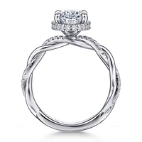 Gabriel & Co 10.5X7 Engagement Ring 14K White Gold Contemporary ER16357O8W44JJ