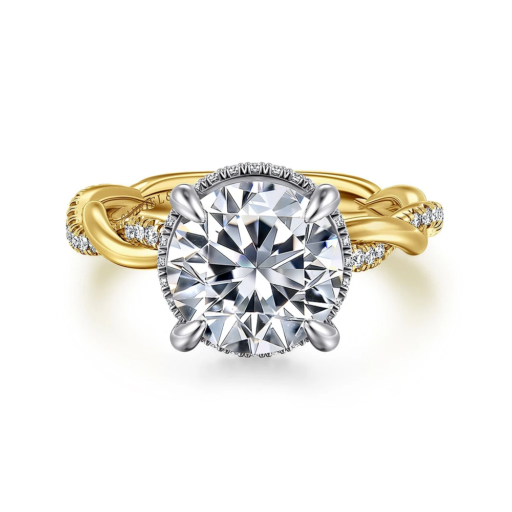Gabriel & Co 9 Engagement Ring 14K Gold Contemporary ER16357R12M44JJ