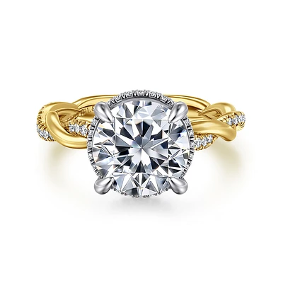 Gabriel & Co 9 Engagement Ring 14K Gold Contemporary ER16357R12M44JJ