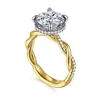 Gabriel & Co 9 Engagement Ring 14K Gold Contemporary ER16357R12M44JJ