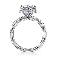 Gabriel & Co 9 Engagement Ring 14K White Gold Contemporary ER16357R12W44JJ