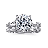 Gabriel & Co 9 Engagement Ring 14K White Gold Contemporary ER16357R12W44JJ