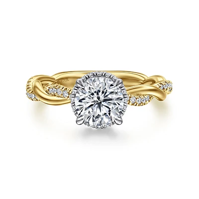 Gabriel & Co 6.5 Engagement Ring 14K Gold Contemporary ER16357R4M44JJ
