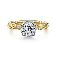 Gabriel & Co 6.5 Engagement Ring 14K Gold Contemporary ER16357R4M44JJ