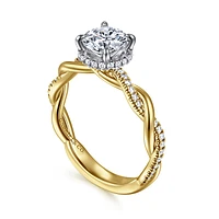 Gabriel & Co 6.5 Engagement Ring 14K Gold Contemporary ER16357R4M44JJ