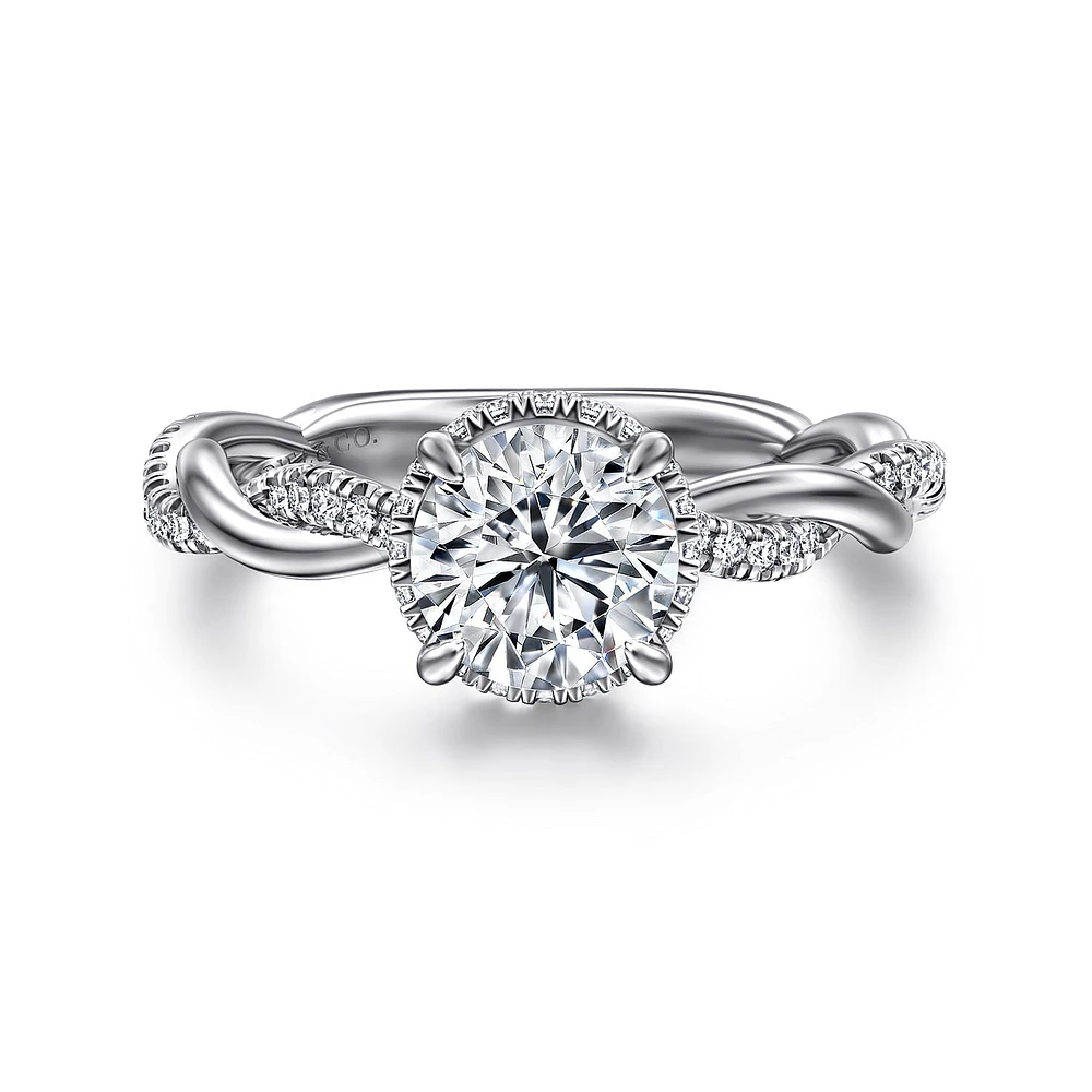 Gabriel & Co 6.5 Engagement Ring 14K White Gold Contemporary ER16357R4W44JJ