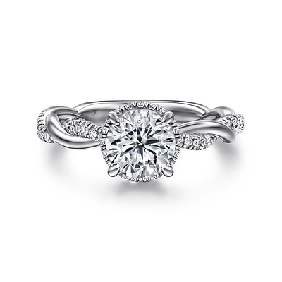 Gabriel & Co 6.5 Engagement Ring 14K White Gold Contemporary ER16357R4W44JJ