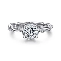 Gabriel & Co 6.5 Engagement Ring 14K White Gold Contemporary ER16357R4W44JJ