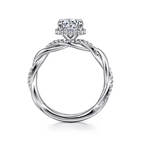 Gabriel & Co 6.5 Engagement Ring 14K White Gold Contemporary ER16357R4W44JJ