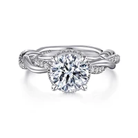 Gabriel & Co 7.4 Engagement Ring 14K White Gold Contemporary ER16357R6W44JJ