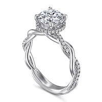 Gabriel & Co 7.4 Engagement Ring 14K White Gold Contemporary ER16357R6W44JJ