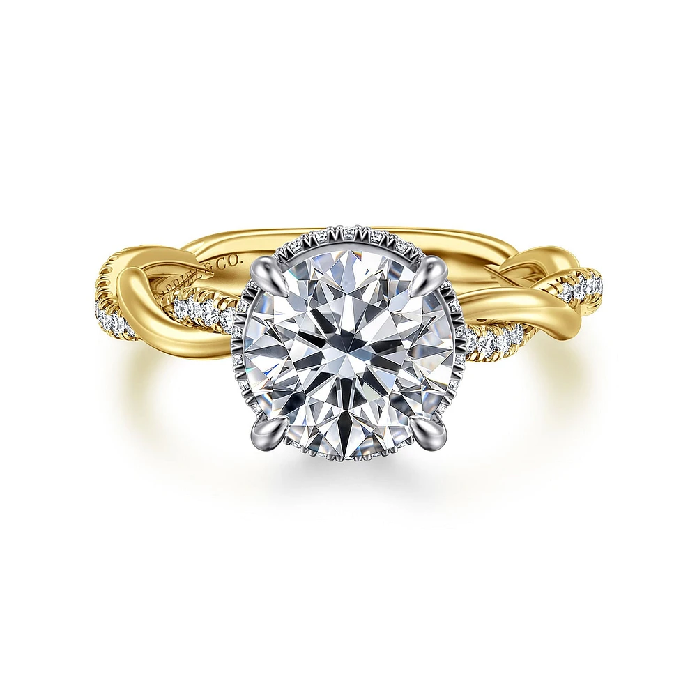 Gabriel & Co 8 Engagement Ring 14K Gold Contemporary ER16357R8M44JJ