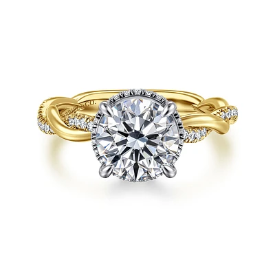 Gabriel & Co 8 Engagement Ring 14K Gold Contemporary ER16357R8M44JJ