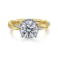 Gabriel & Co 8 Engagement Ring 14K Gold Contemporary ER16357R8M44JJ