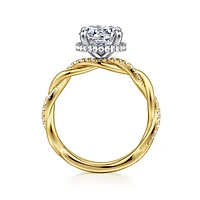 Gabriel & Co 8 Engagement Ring 14K Gold Contemporary ER16357R8M44JJ
