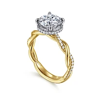 Gabriel & Co 8 Engagement Ring 14K Gold Contemporary ER16357R8M44JJ