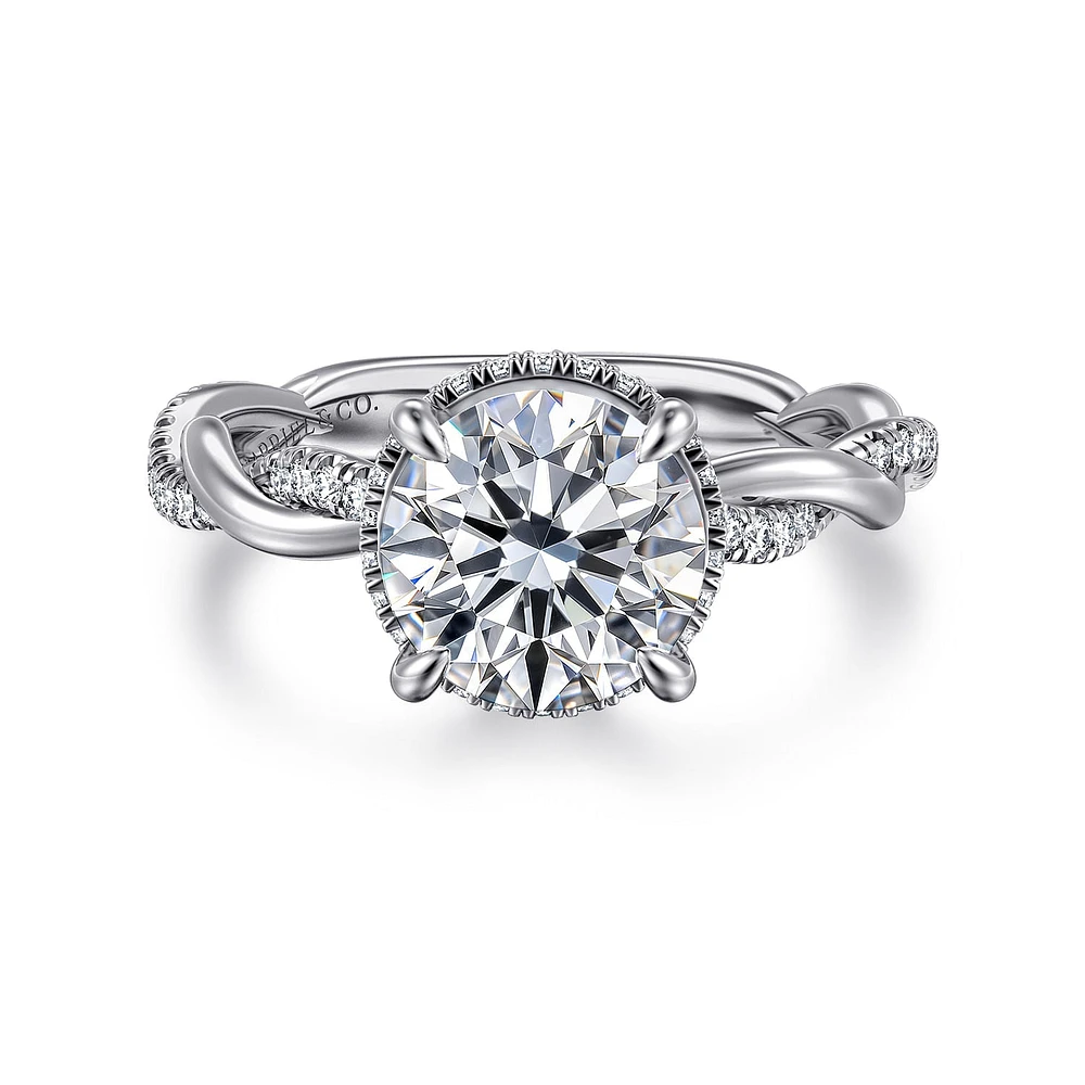 Gabriel & Co 8 Engagement Ring 14K White Gold Contemporary ER16357R8W44JJ