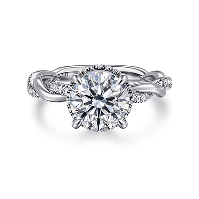 Gabriel & Co 8 Engagement Ring 14K White Gold Contemporary ER16357R8W44JJ